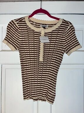 NWT American eagle short sleeved striped top XS